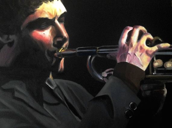 Portrait Ryan Carniaux, oil paint on canvas